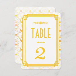 アートデコ ゴールド ウェディング テーブルナンバー