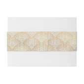 アートデコ ゴールド ファンスカロップ パターン モノグラム 招待状ベリーバンド (裏面例)