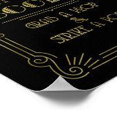 アートデコ ゴールド ブラック ウェディング サイン フォトブース (角)