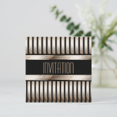 アートデコ ゴールド ブラック セピア 招待状 (スタンド正面)