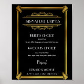 アートデコ シグネチャードリンク バー ウェディング ポスター (正面)