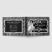 アートデコ シルバー ウェディング アニバーサリー グレートギャツビー ゲストブック (全面)