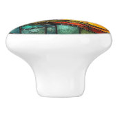 アートデコ ステンドグラス 太陽 月 水 セラミックノブ (側面)