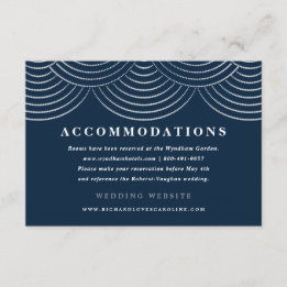 アートデコ ストリング ライト 封筒カード ネイビーブルー エンクロージャーカード