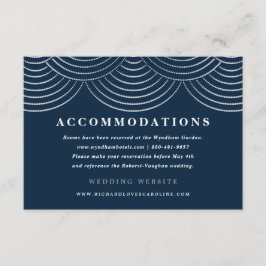 アートデコ ストリング ライト 封筒カード ネイビーブルー エンクロージャーカード