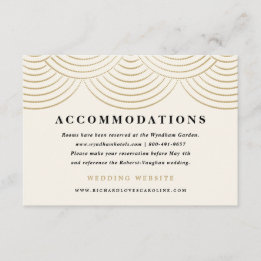 アートデコ ストリング ライト 封筒カード 象牙色 ゴールド エンクロージャーカード