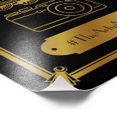 アートデコ，ソーシャルメディ結婚アのサイン，ハッシュタグ フォトプリント            (角)