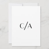 アートデコ タイポグラフィ モダン ブラック ホワイト セーブザデート (裏面)