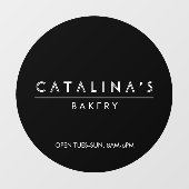 アートデコ テキスト ベーカリー、カフェ、ショップ ウィンドウサイン (シート)