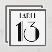 アートデコ テーブルナンバー13 招待状 (正面/裏面)