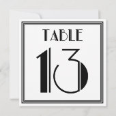 アートデコ テーブルナンバー13 招待状 (裏面)