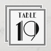 アートデコ テーブルナンバー19 招待状 (正面/裏面)