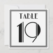 アートデコ テーブルナンバー19 招待状 (裏面)