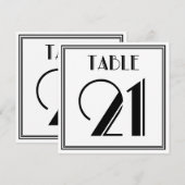 アートデコ テーブルナンバー21 招待状 (正面/裏面)