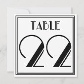 アートデコ テーブルナンバー22 招待状 (裏面)