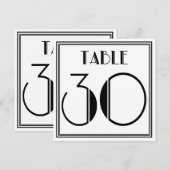 アートデコ テーブルナンバー30 招待状 (正面/裏面)