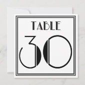 アートデコ テーブルナンバー30 招待状 (裏面)