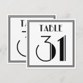 アートデコ テーブルナンバー31 招待状 (正面/裏面)