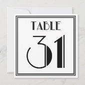 アートデコ テーブルナンバー31 招待状 (裏面)