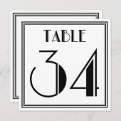 アートデコ テーブルナンバー34 招待状 (正面/裏面)