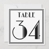アートデコ テーブルナンバー34 招待状 (裏面)