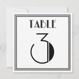 アートデコ テーブルナンバー3 招待状