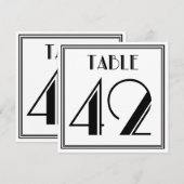 アートデコ テーブルナンバー42 招待状 (正面/裏面)