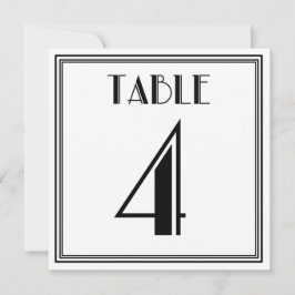 アートデコ テーブルナンバー4 招待状