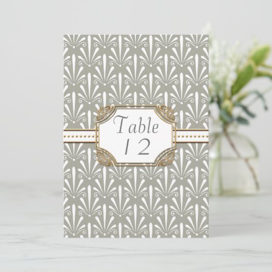 アートデコ・ヌーベル・モダン シェルパターン テーブルナンバー (スタンド正面)