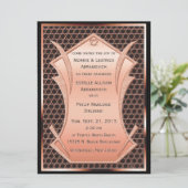 アートデコ ハート＆ソウル カッパー ユダヤ教 結婚式 招待状 (スタンド正面)