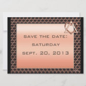 アートデコ ハート＆ソウル カッパー ユダヤ教 結婚式 招待状 (裏面)