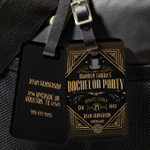 アートデコ バチェラーパーティー スピークイージー ギフト ラゲッジタグ