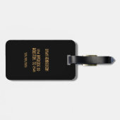 アートデコ バチェラーパーティー スピークイージー ギフト ラゲッジタグ (裏面横)