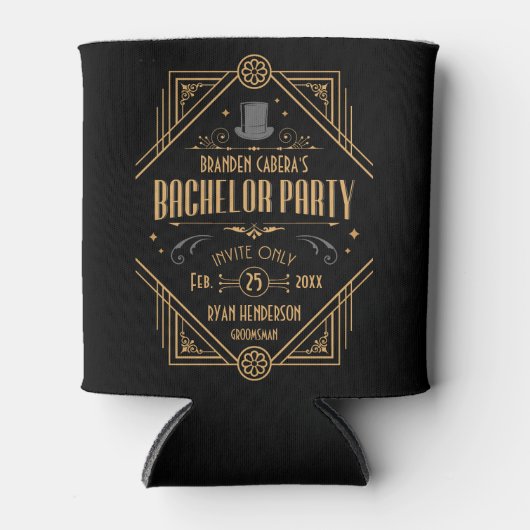 アートデコ バチェラーパーティ スピークイージー ギフト 缶クーラー (正面)