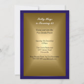 アートデコ バースデーパーティー 招待状 ロイヤルブルー (裏面)