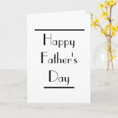 アートデコ ファーザーズデー ミニマル タイポグラフィー カード (黄色い花)