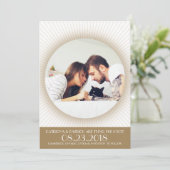 アートデコ フォトフレーム | セーブ・ザ・デートのお知らせ 招待状 (スタンド正面)