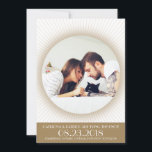 アートデコ フォトフレーム | セーブ・ザ・デート アナウンスメント 招待状<br><div class="desc">レトロなフォントとパターンを備えたカスタマイズ可能なセーブ・ザ・デートのアナウンスメント</div>