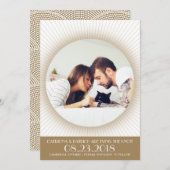 アートデコ フォト フレーム | セーブ・ザ・デートのお知らせ 招待状 (正面/裏面)