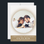 アートデコ フォト フレーム | セーブ・ザ・デート 発表 招待状<br><div class="desc">レトロなフォントとパターンをフィーチャーしたカスタマイズ可能なセーブ・ザ・デート発表</div>