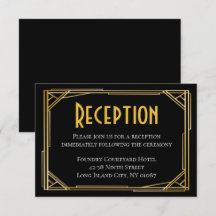 アートデコ ブラック ゴールド ウェディング レセプション グレートギャツビー