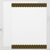 アートデコ ブラック ゴールド スカロップボーダー レターヘッド (正面/裏面)
