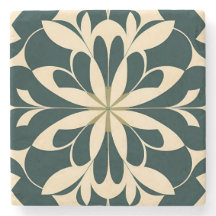 アートデコ ブラック フローラル