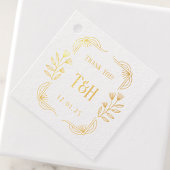 アートデコ ボタニカル フォイル ウェディング フェイバータグ