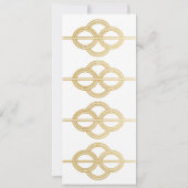 アートデコ メニュー ゴールド ホワイト ウェディング レセプション 招待状 (裏面)