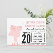 アートデコ リリー モダン タイポグラフィー ウェディング インビテーション (スタンド正面)