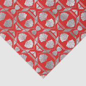 アートデコ レッド シルバー ファン 薄葉紙 (詳細)