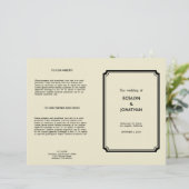 アートデコ・レトロハリウッドグラーム結婚式プログラム (スタンド正面)