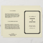 アートデコ・レトロハリウッドグラーム結婚式プログラム (正面/裏面)