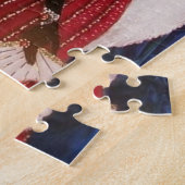 アートデコ・レトロヴィンテージクリスマスレディース ジグソーパズル (側面)